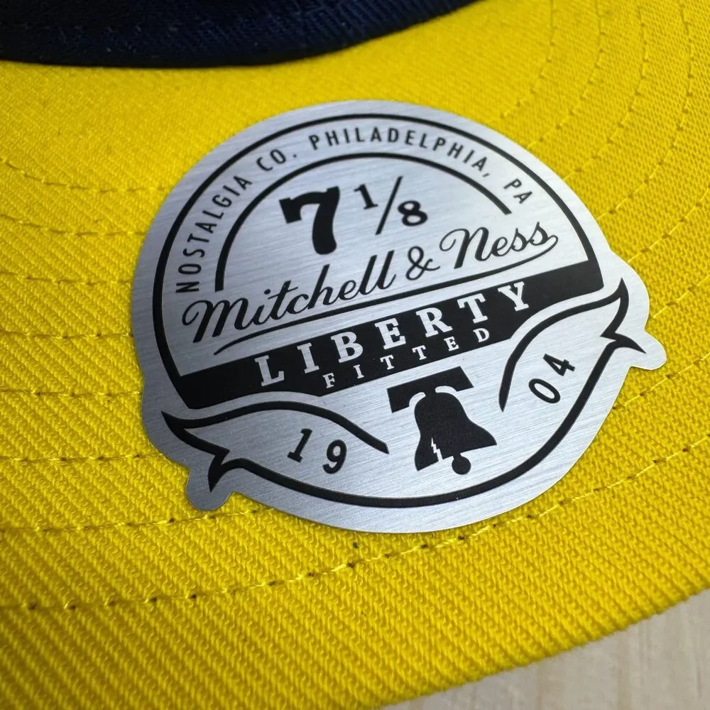 NEW Buffalo Sabres Mitchell Ness Liberty Fitted Cap Hat 2 Tone Sz 7 1/8